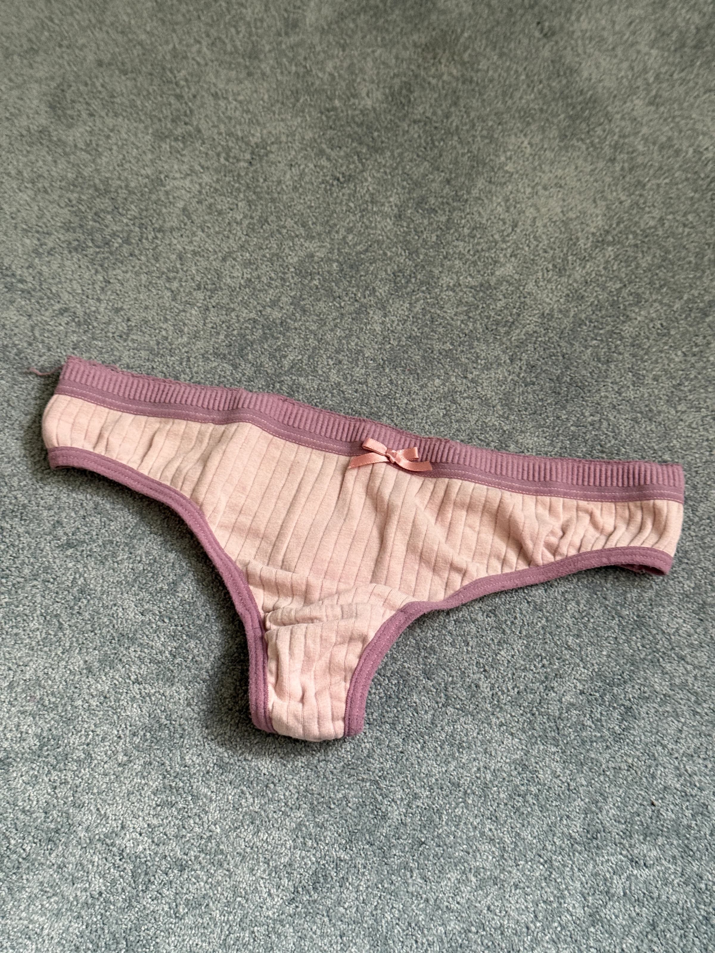 Tanga Baumwolle beige/rosa
